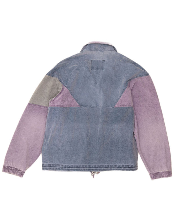 Great Escapes Γυναικεία βελούδινη αθλητική φόρμα Top Jacket UK 18 XL Blue Colourblock