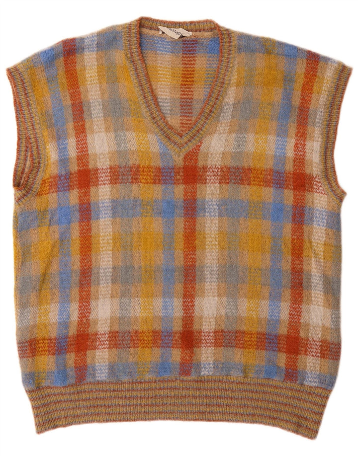 Vintage ανδρικό γιλέκο Tank Top Μεγάλη πολύχρωμη επιταγή