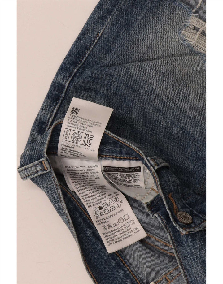 Γυναικείο τζιν σορτς Levi's Distressed W27 Μικρό μπλε βαμβακερό