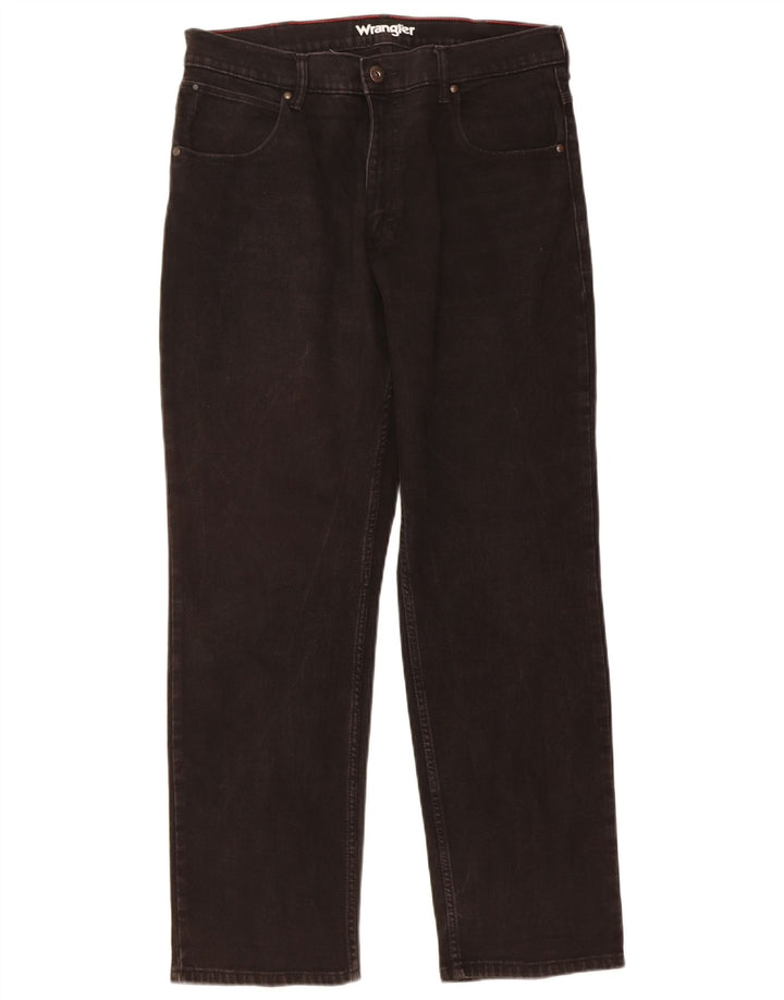 WRANGLER Mens Straight Jeans W34 L30 Black