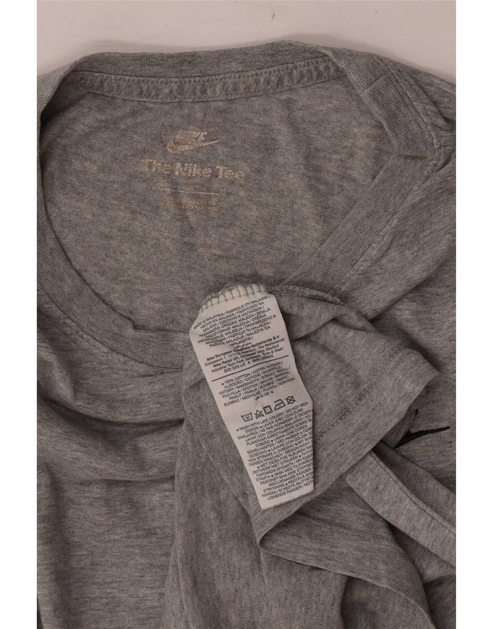 Ανδρικό T-Shirt Nike, Βαμβακερό μεσαίο γκρι με φλύκταινες