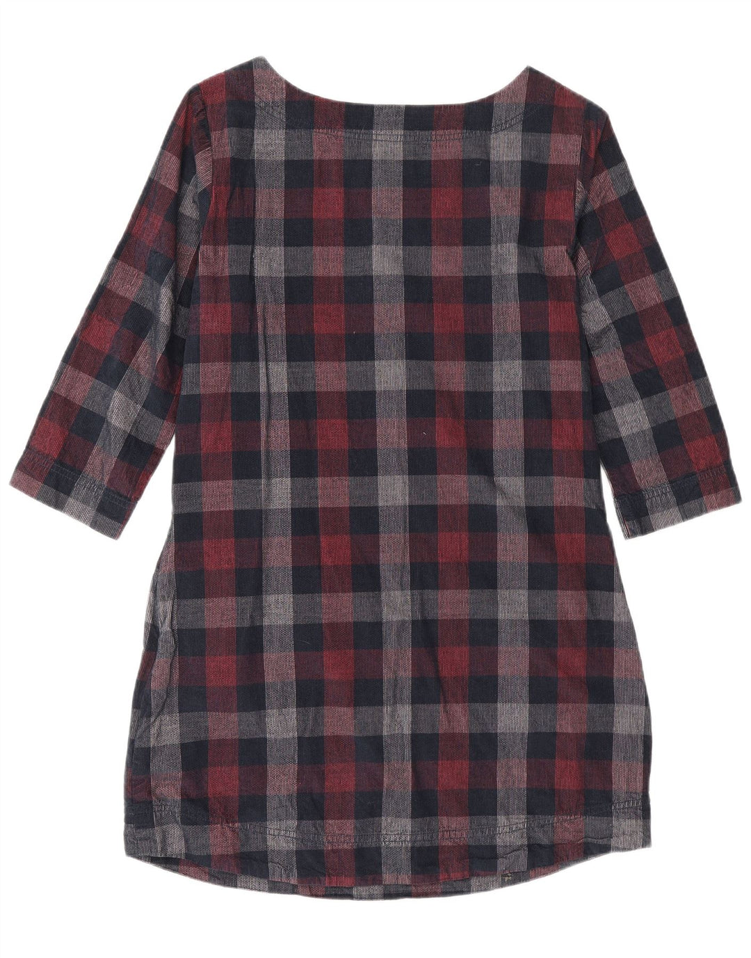 Weird Fish γυναικείο φόρεμα 3/4 Sleeve Shift UK 10 Small Navy Blue Check