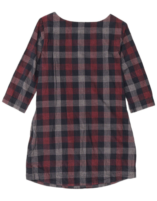 Weird Fish γυναικείο φόρεμα 3/4 Sleeve Shift UK 10 Small Navy Blue Check