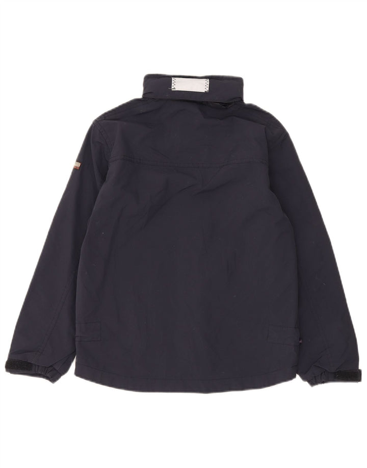 Napapijri Boys Hooded Rain Jacket 9-10 Years Navy Blue Polyamide