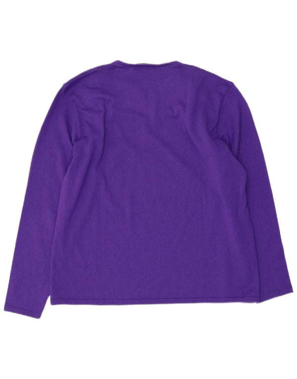 Γυναικείο πουλόβερ με τετράγωνο λαιμό Marina Rinaldi Μέγεθος 23 Medium Purple