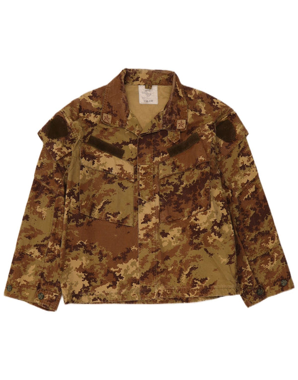 Vintage Ανδρικό Military Jacket IT 50 Large Khaki Camouflage Cotton