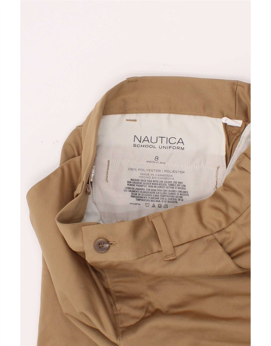 Nautica Boys Chino Σορτς 7-8 ετών W24 Beige Polyester