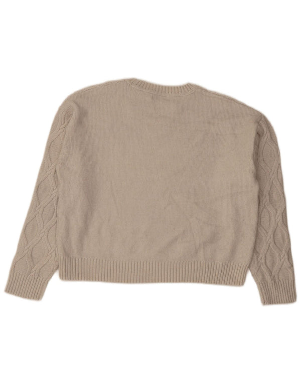 Γυναικείο πουλόβερ Marks & Spencer Loose Fit Crew Neck Jumper UK 14 Medium Beig
