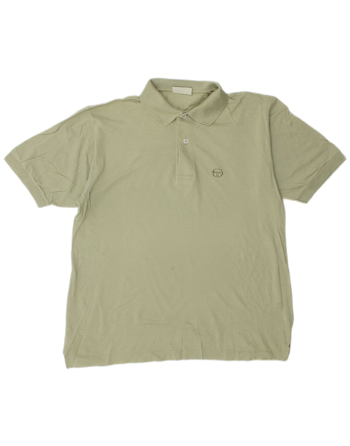 Sergio Tacchini Ανδρικό Πόλο Μπλουζάκι IT 48 Μεσαίο πράσινο βαμβακερό