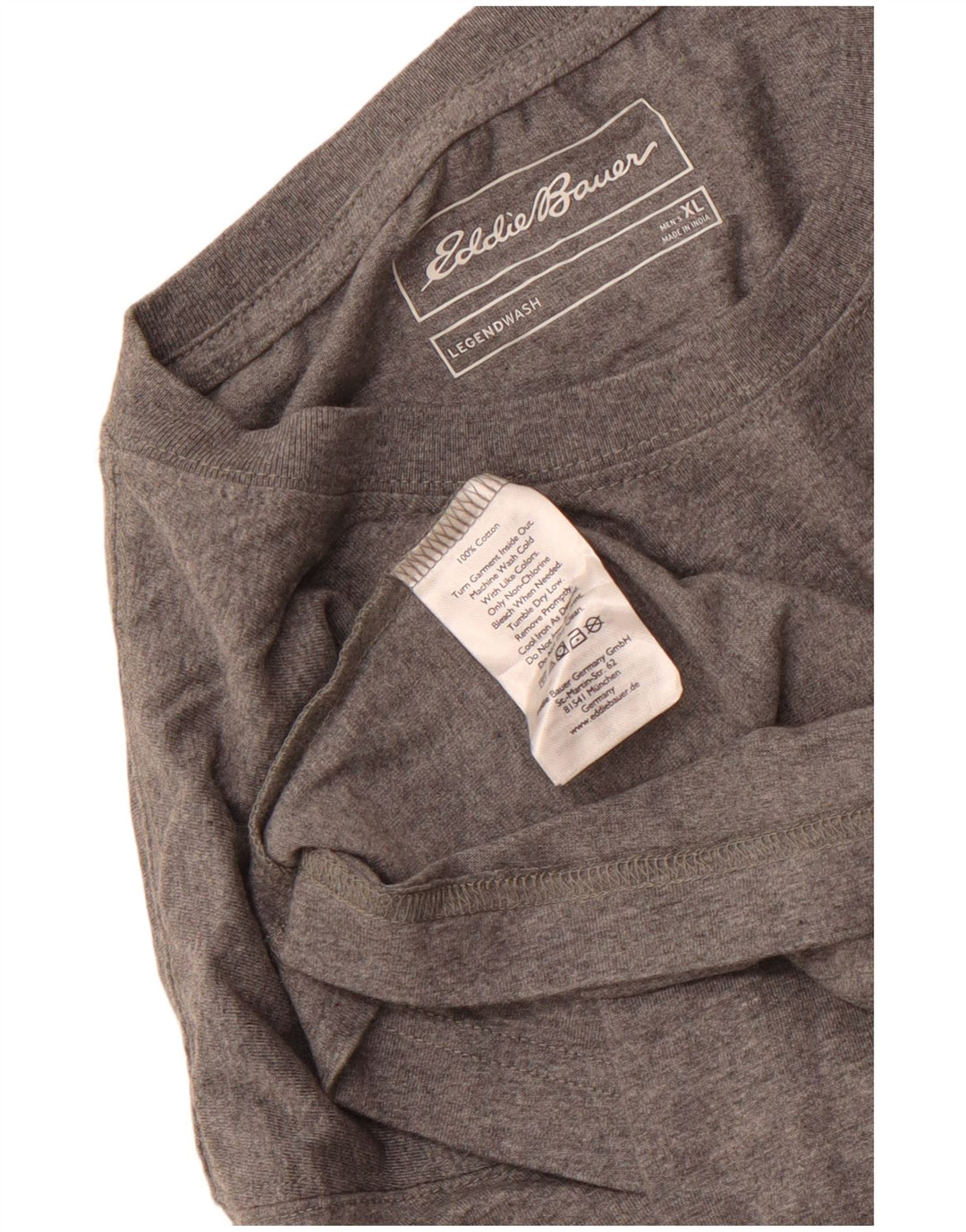 EDDIE BAUER Ανδρικό T-Shirt Top XL Γκρι βαμβακερό