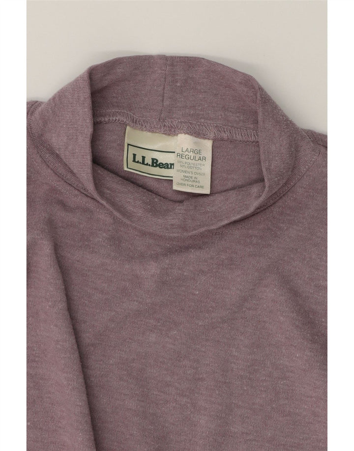 L.L.BEAN Womens Top Long Sleeve UK 16 Large Purple Polyester Vintage L.L.Bean and Second-Hand L.L.Bean from Messina Hembry 