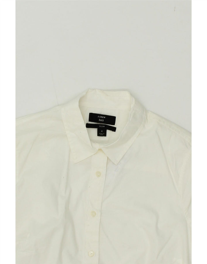 J. CREW Womens 365 Slim Shirt US 4 Small White Cotton Vintage J. Crew and Second-Hand J. Crew from Messina Hembry 