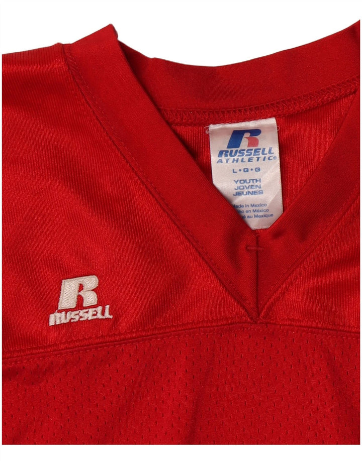Russell Athletic Boys Jersey Top 14-15 Years Large Red Polyester