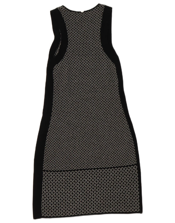 Liu Jo Γυναικείο Αμάνικο Bodycon Φόρεμα IT 42 Μεσαίο μαύρο γεωμετρικό βισκόζη