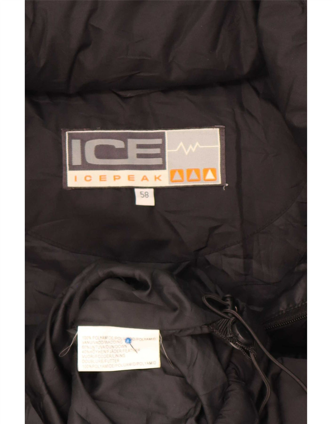 Icepeak Ανδρικό padded Gilet EU 58 4XL Μαύρο Πολυαμίδιο