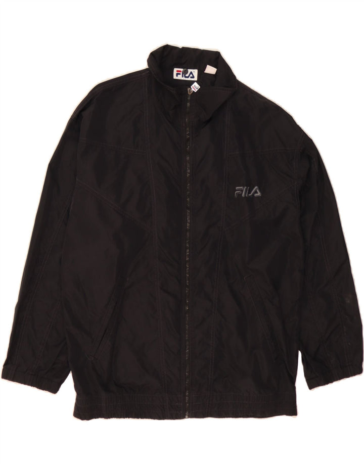 FILA Mens Tracksuit Top Jacket Small Black Vintage Fila and Second-Hand Fila from Messina Hembry 