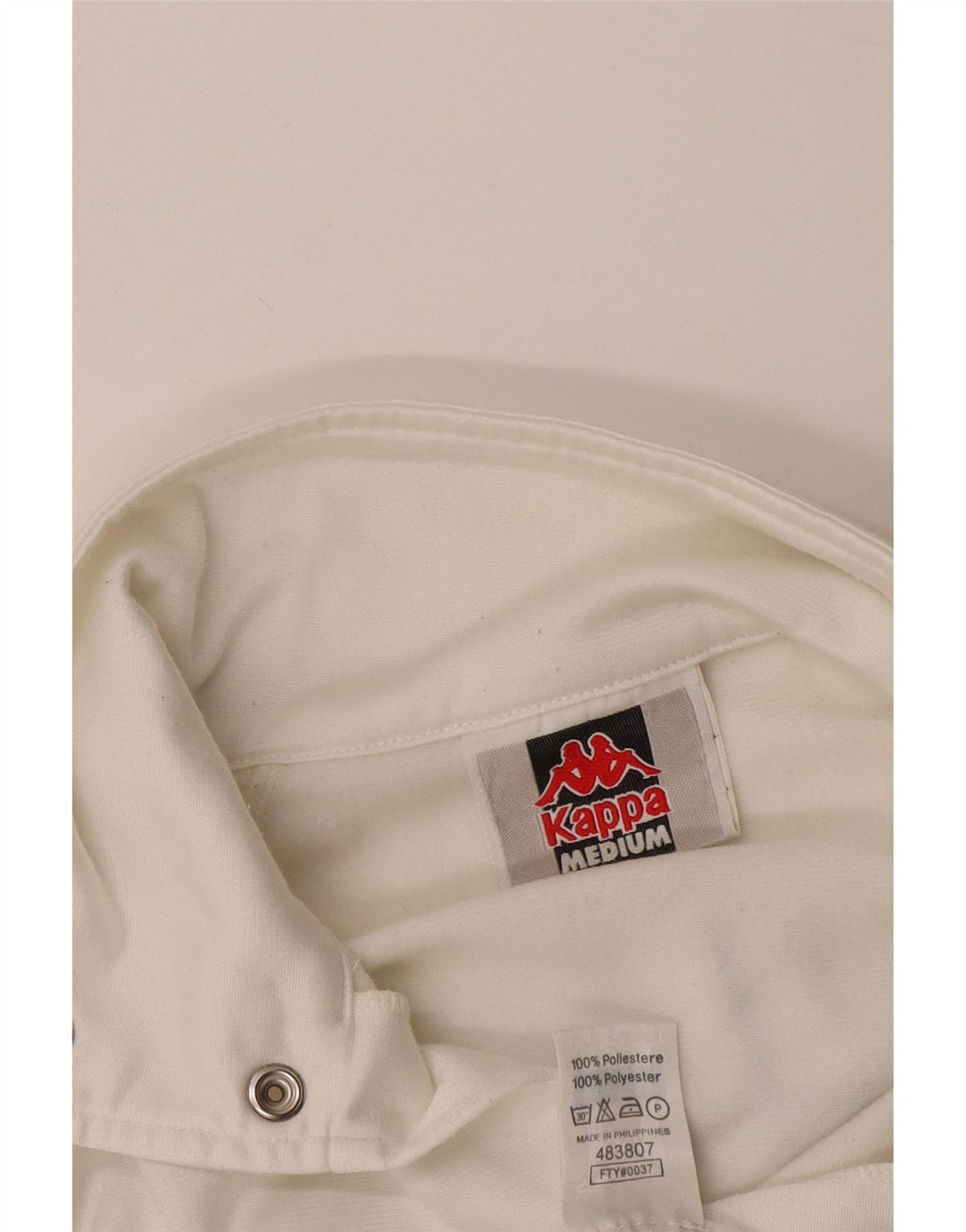 KAPPA Ανδρική φόρμα αθλητικής φόρμας με γραφικό φόρεμα Μπουφάν μεσαίου λευκού χρώματος πολυεστέρας