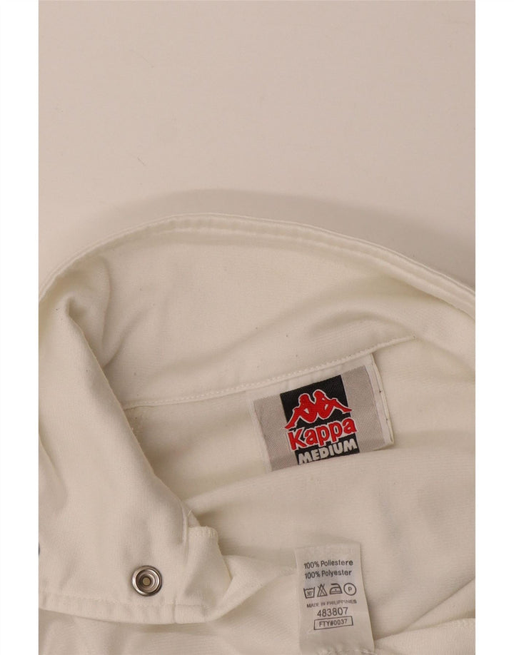 KAPPA Ανδρική φόρμα αθλητικής φόρμας με γραφικό φόρεμα Μπουφάν μεσαίου λευκού χρώματος πολυεστέρας