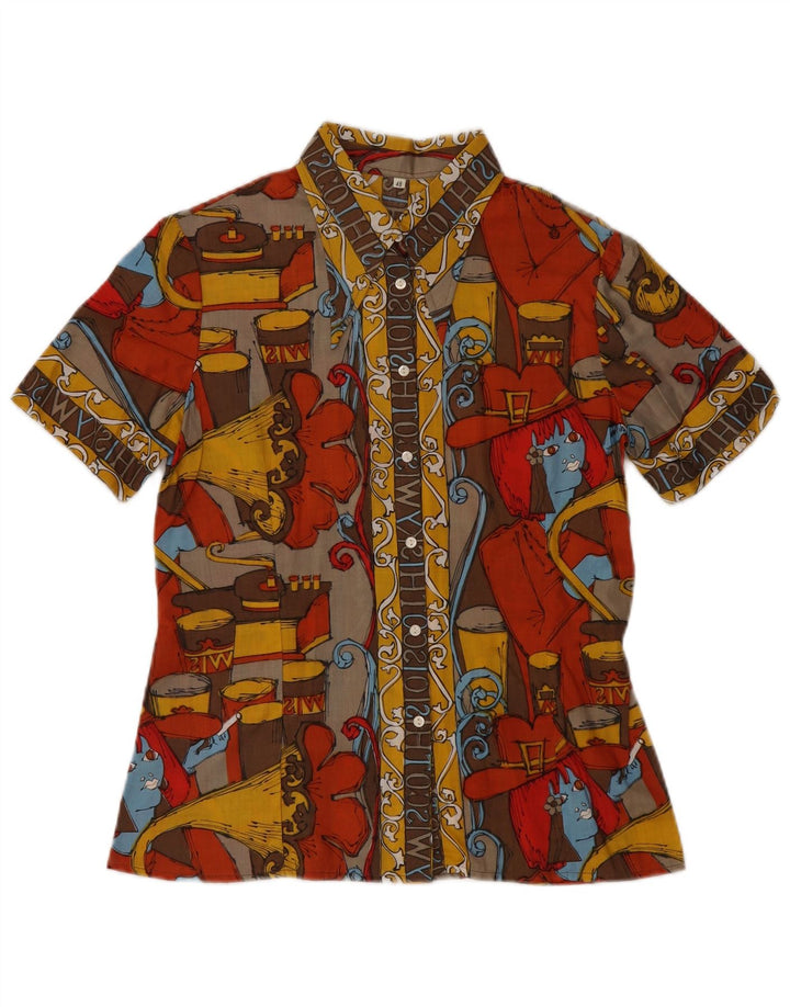 Vintage Γυναικείο πουκάμισο Abstract Pattern Μπλούζα IT 48 XL Πολύχρωμο