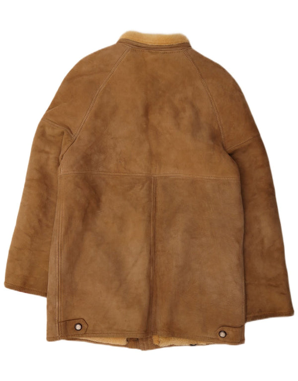 Vintage Ανδρικό Shearling Jacket UK 38 Medium Beige
