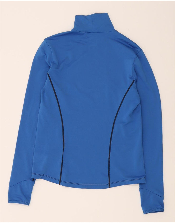NIKE Womens Dri Fit Top Long Sleeve US 8/10 Medium Blue Polyester Vintage Nike and Second-Hand Nike from Messina Hembry 