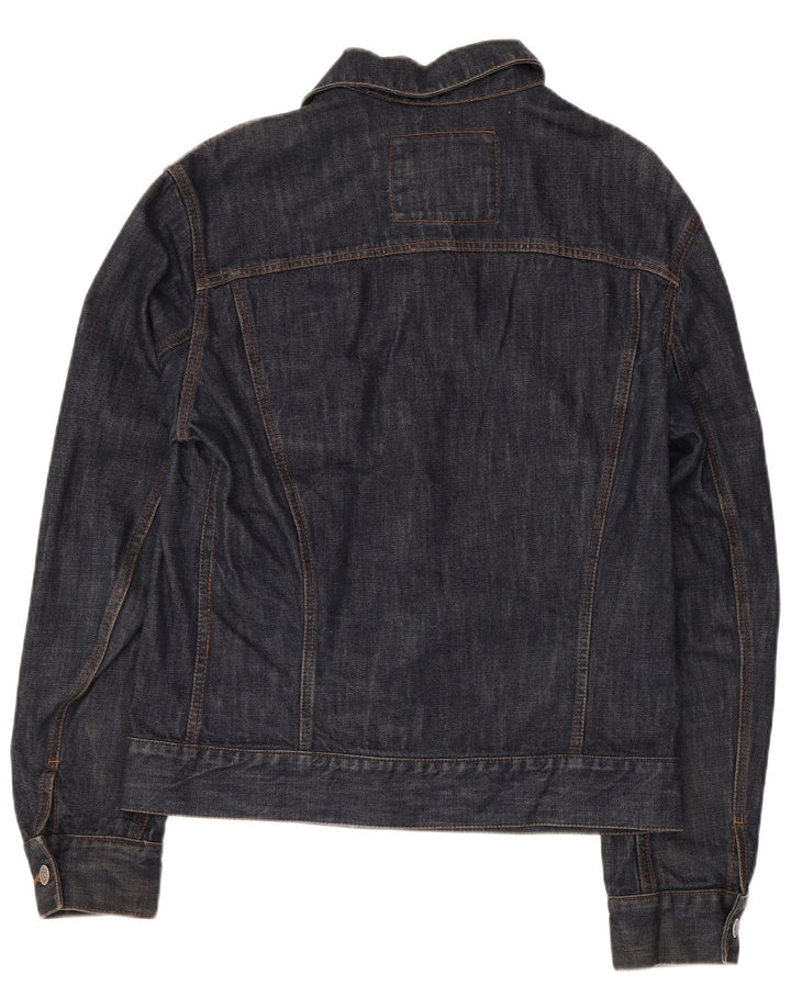 Zara Ανδρικό Τζιν Μπουφάν UK 36 Small Navy Blue Cotton