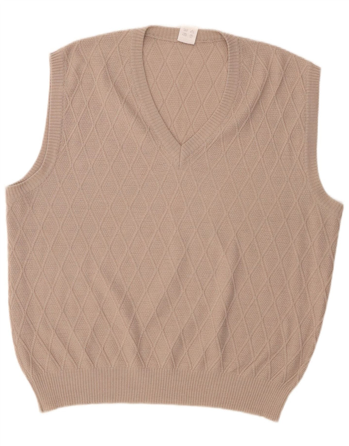 Schoeller ανδρικό γιλέκο Tank Top EU 54 XL Beige Argyle/Diamond Polyacrylic