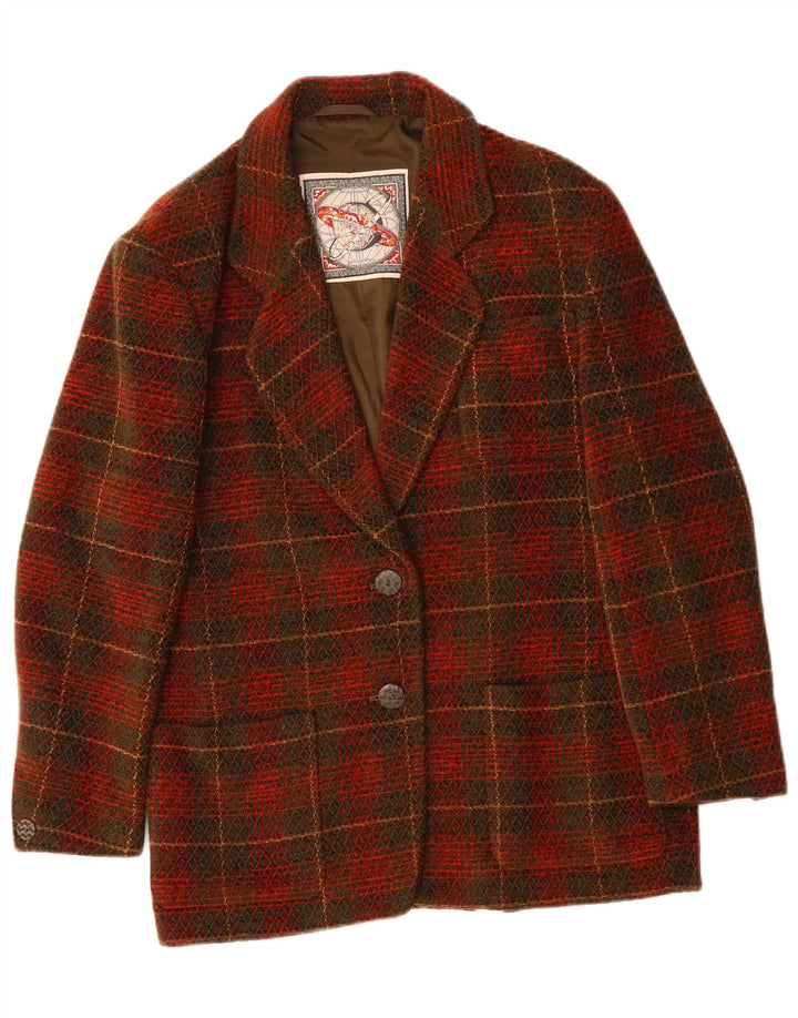 VINTAGE Γυναικείο Μπλέιζερ Μπουφάν US 10 Μεγάλο Κόκκινο Ακρυλικό