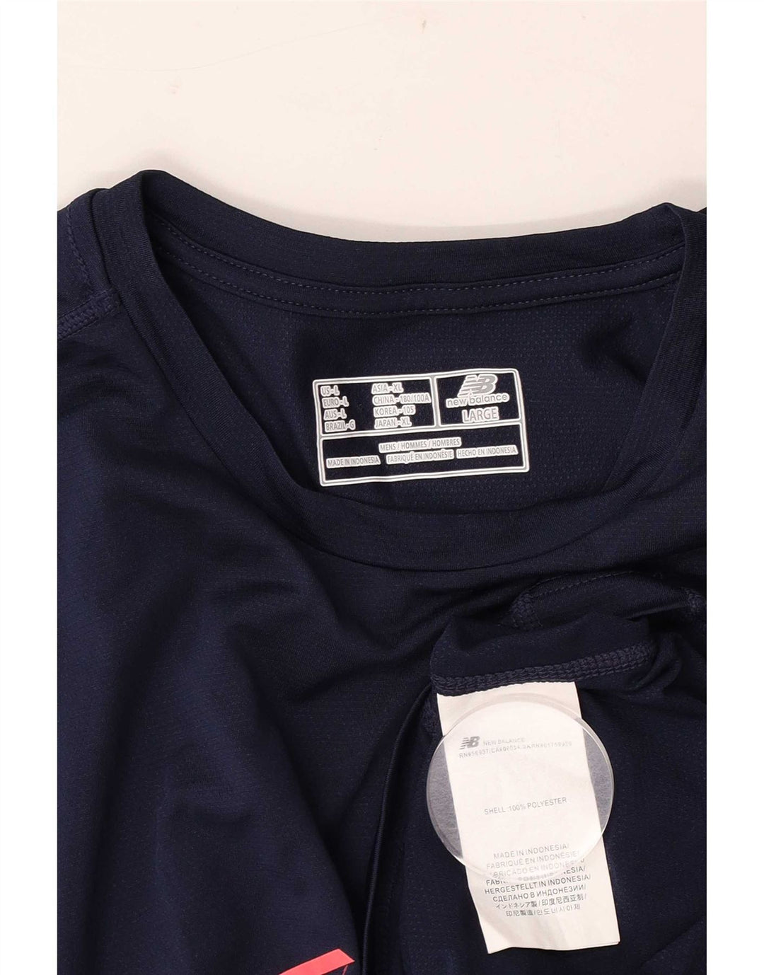 New Balance Ανδρικό γραφικό τοπ μακρυμάνικο μεγάλο μπλε ναυτικό πολυεστέρας