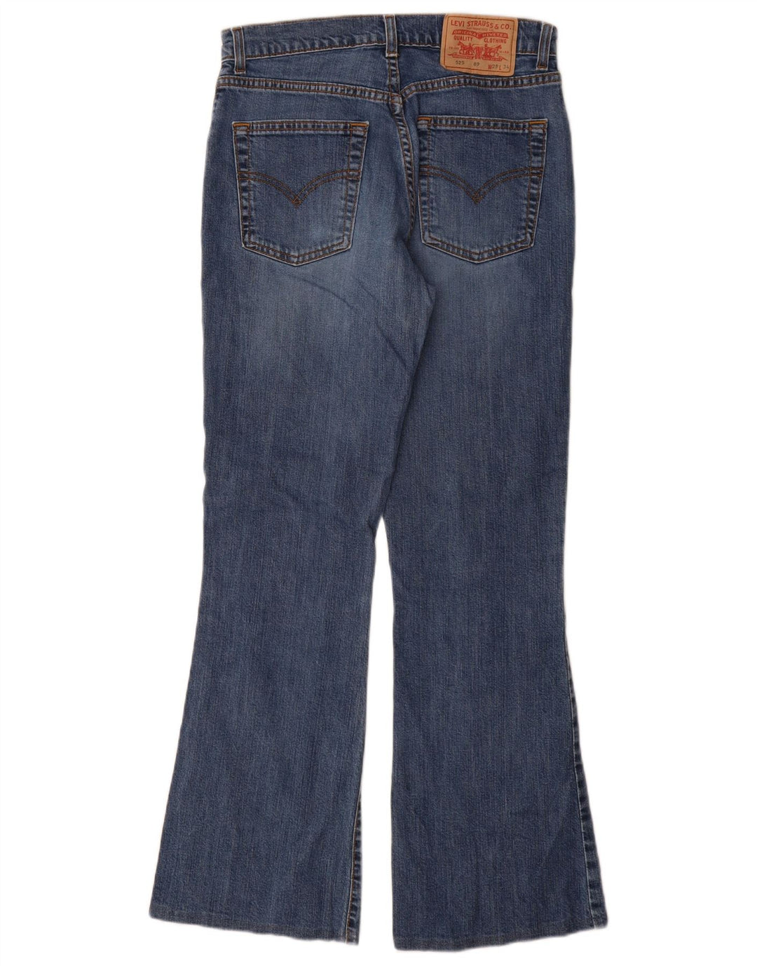 Levi's Womens 525 Bootcut Jeans W29 L30 Blue Cotton