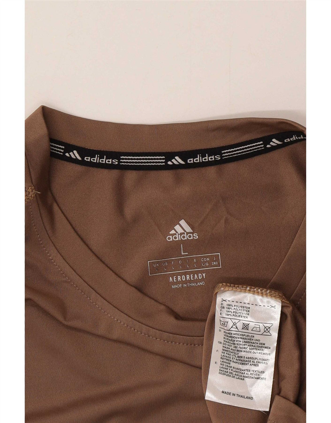 Γραφικό T-Shirt Adidas Ανδρικό Aeroready Top Large Brown Πολυεστέρας