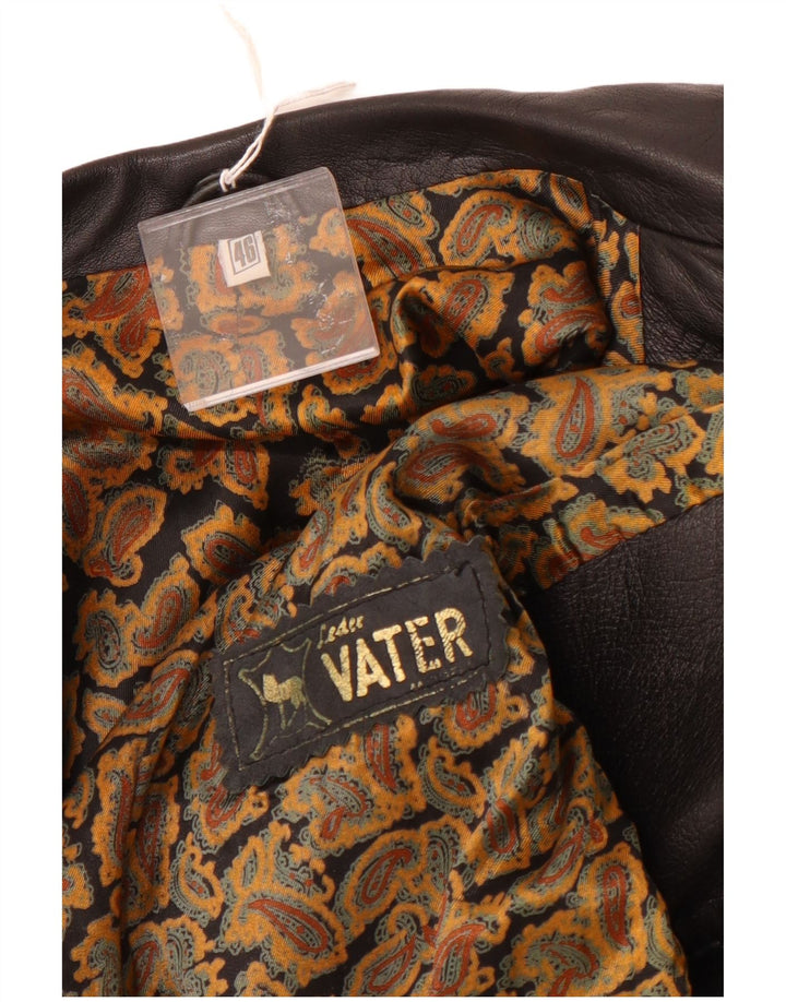 Vintage Ανδρικό Δερμάτινο Μπουφάν IT 46 Small Black Leather