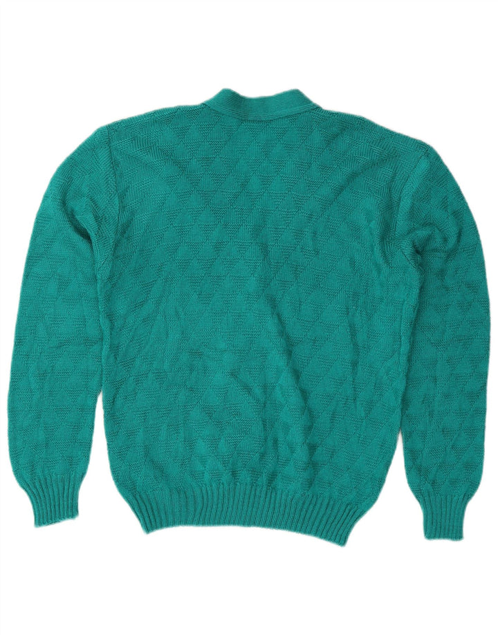 Γυναικείο πουλόβερ με ζακέτα VINTAGE UK 14 Medium Turquoise
