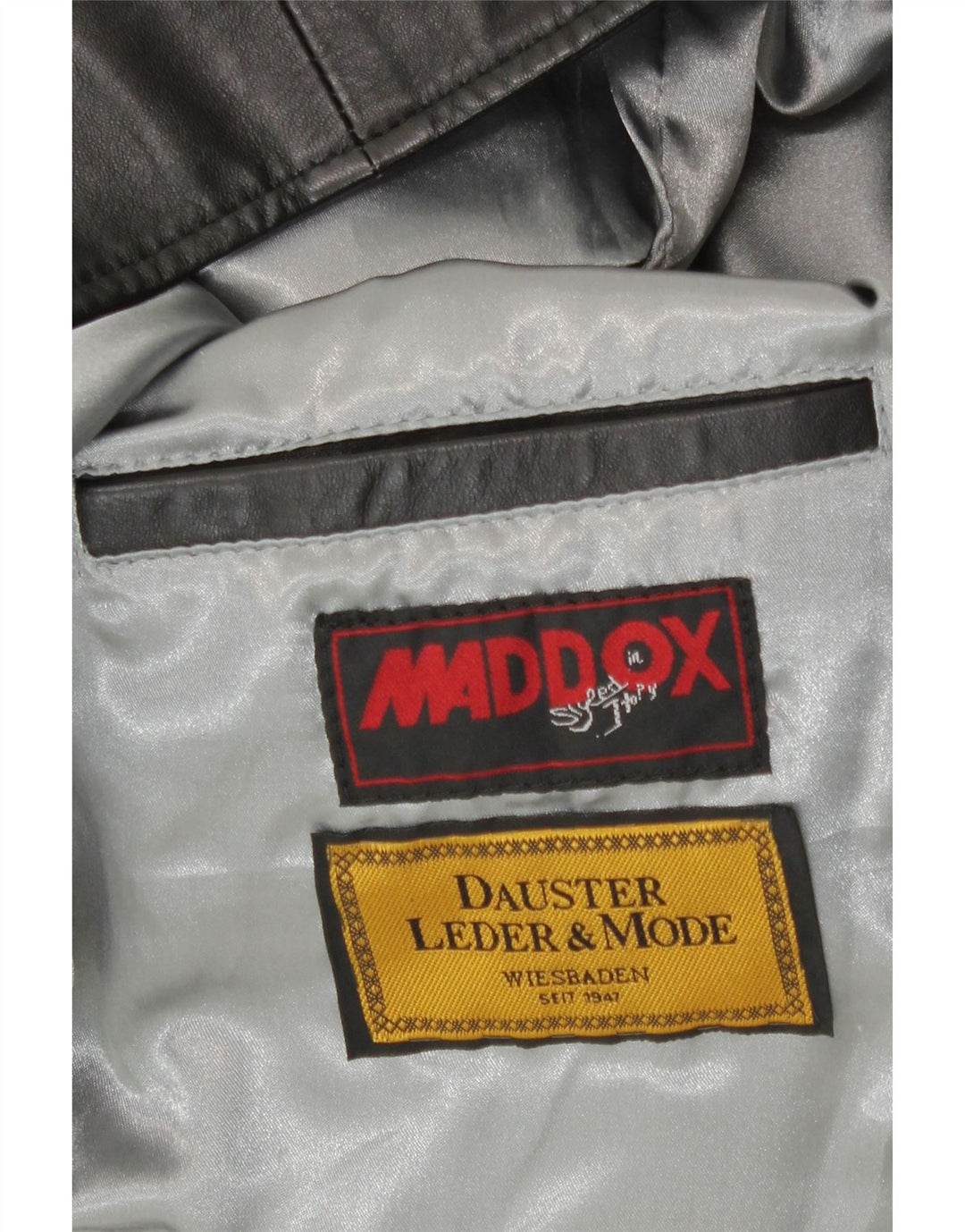 Maddox Γυναικείο Δερμάτινο Μπουφάν UK 12 Medium Black Leather
