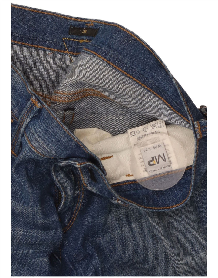 MELTIN' POT Γυναικείο διχτυωτό ίσιο τζιν W26 L34 Μπλε βαμβακερό