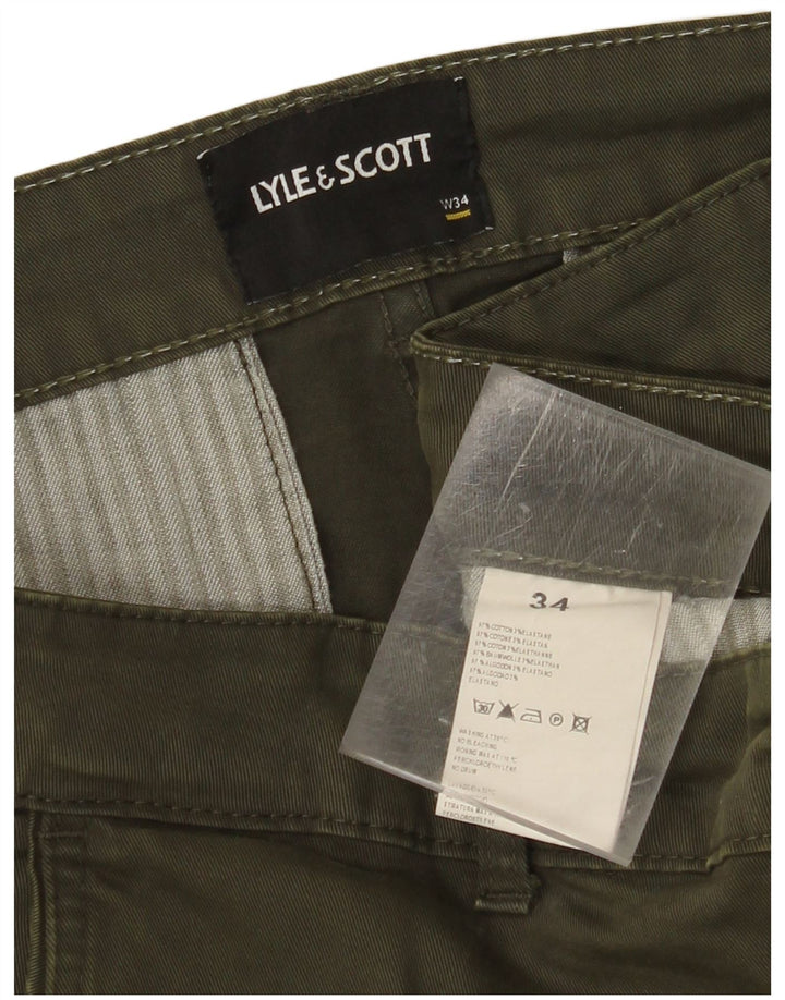 Ανδρικό Slim Cargo Παντελόνι LYLE & SCOTT W34 L34 Χακί Βαμβακερό