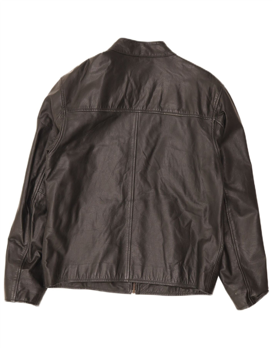 Lee Cooper Ανδρικό Δερμάτινο Μπουφάν UK 38 Medium Μαύρο ριγέ