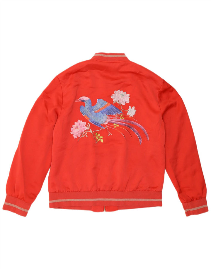 Ted Baker Γυναικείο Bomber Jacket UK 12 Medium Red Floral Polyester