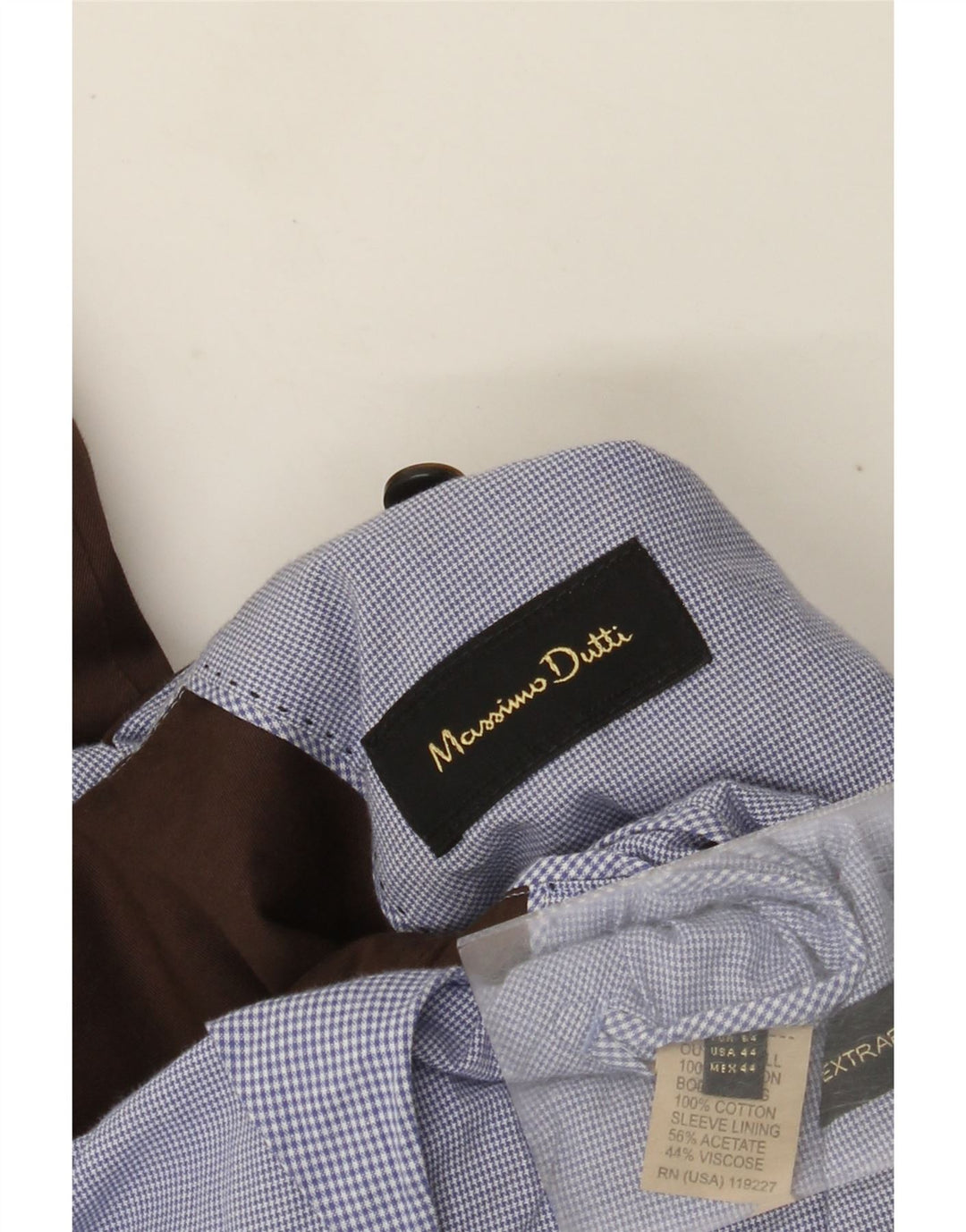 Massimo Dutti Ανδρικό σακάκι σακάκι με 2 κουμπιά EU 54 XL Καφέ βαμβακερό