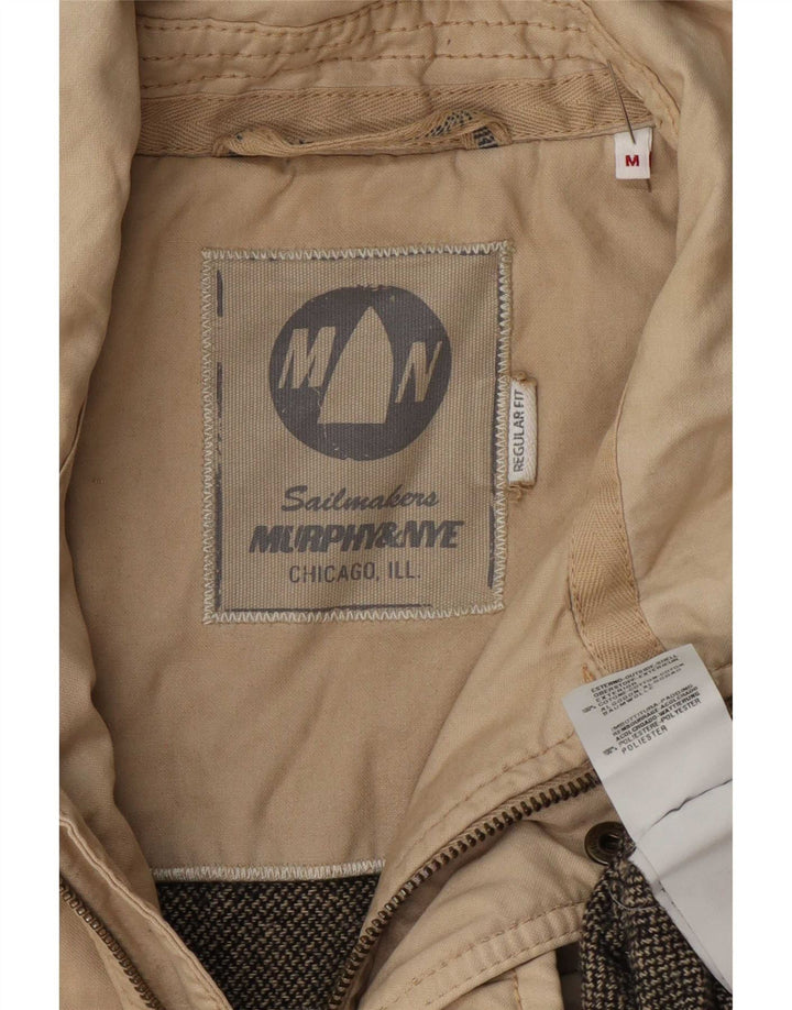 Murphy & Nye Mens Regular Fit Utility Jacket UK 38 Medium Beige βαμβακερό