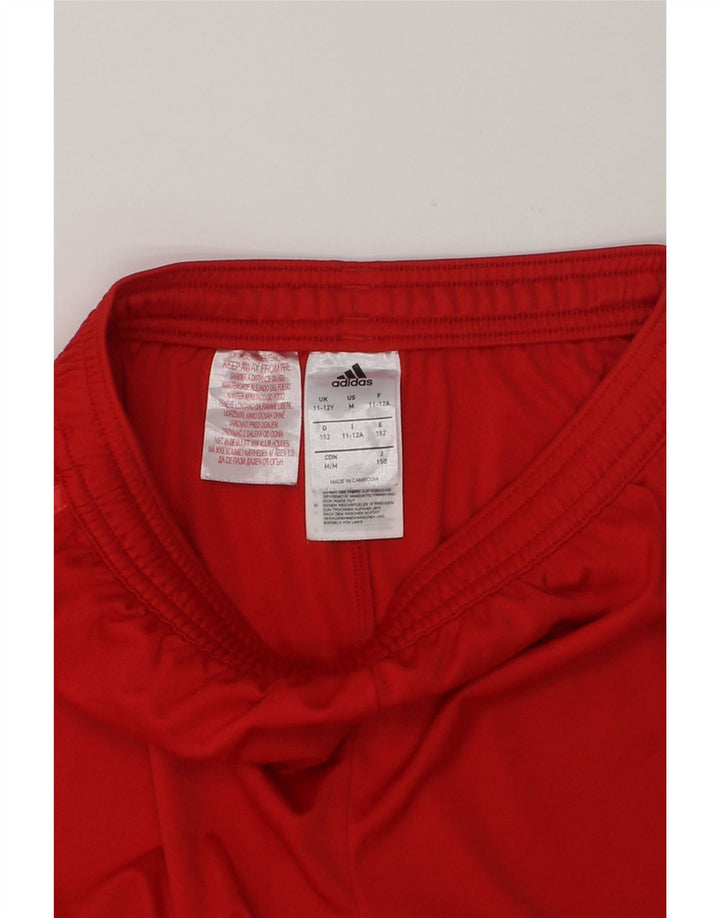 ADIDAS Boys Sport Shorts 11-12 Years Red Polyester | Vintage Adidas | Thrift | Second-Hand Adidas | Used Clothing | Messina Hembry 