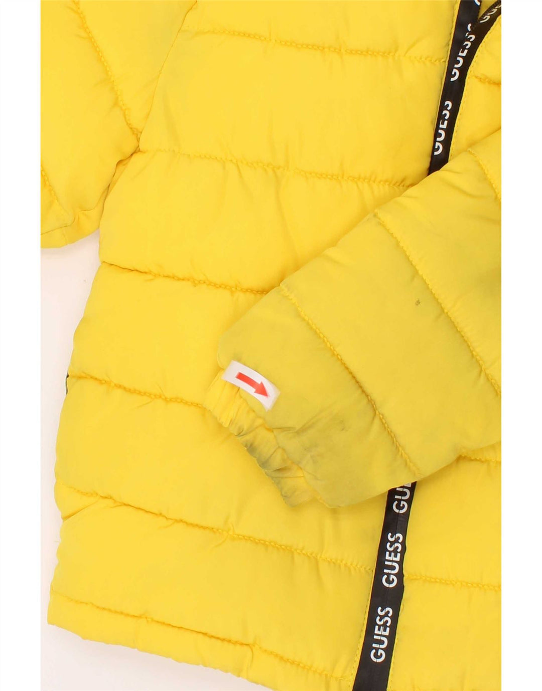 Guess Boys Graphic Hooded Jacket 3-4 Years Yellow Polyester