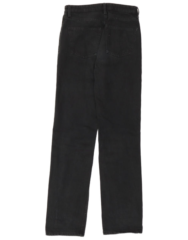 Zara Γυναικείο Straight Jeans EU 36 XS W26 L31 Μαύρο βαμβακερό