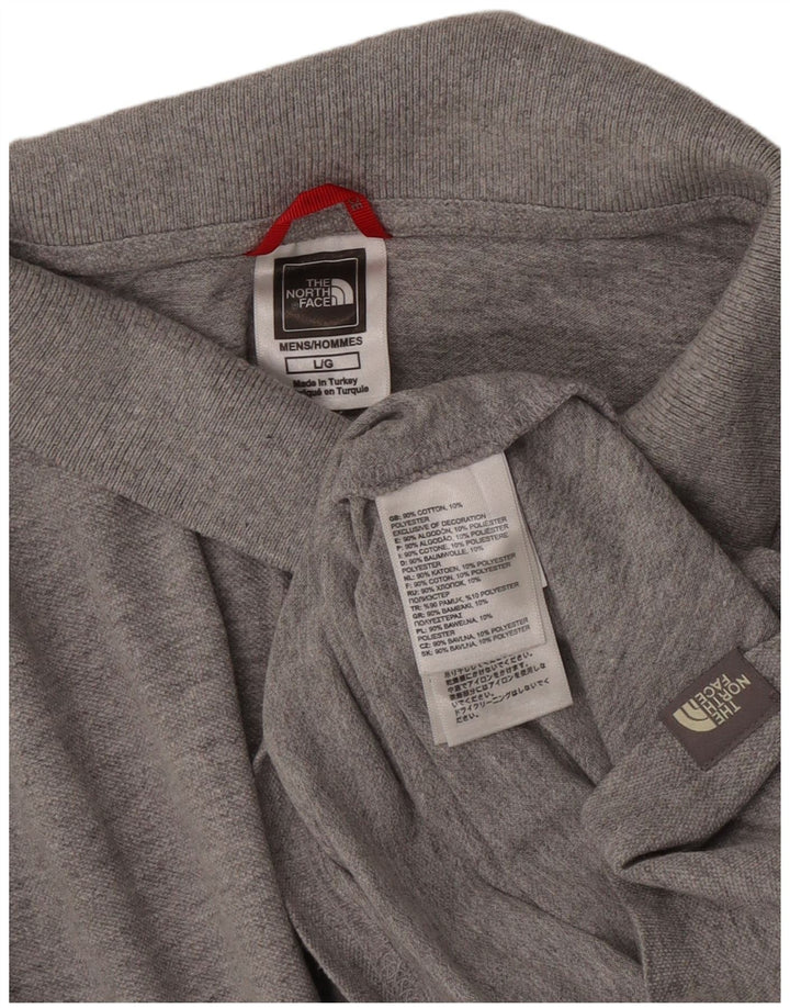 Ανδρικό πουκάμισο πόλο North Face, μεγάλο γκρι βαμβακερό