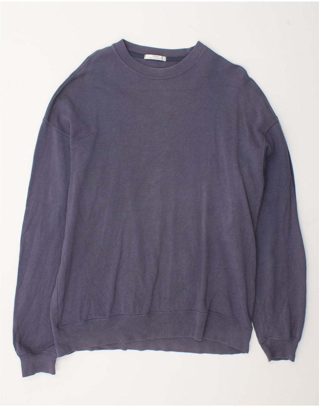 Ανδρική φούτερ Marks & Spencer Jumper Large Navy Blue Cotton