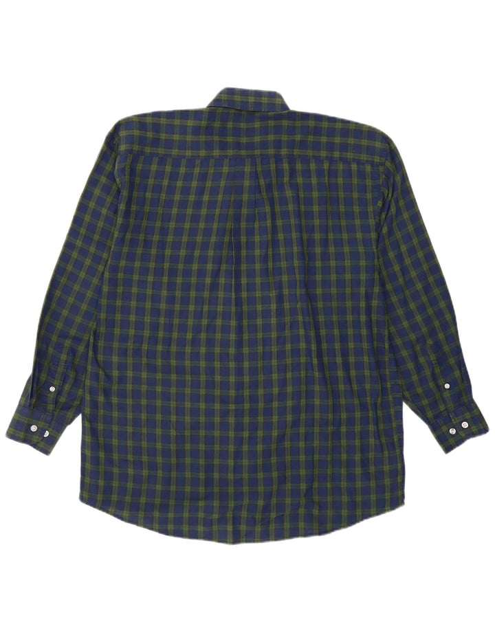Vintage Ανδρικό πουκάμισο Μεγάλο Navy Blue Check