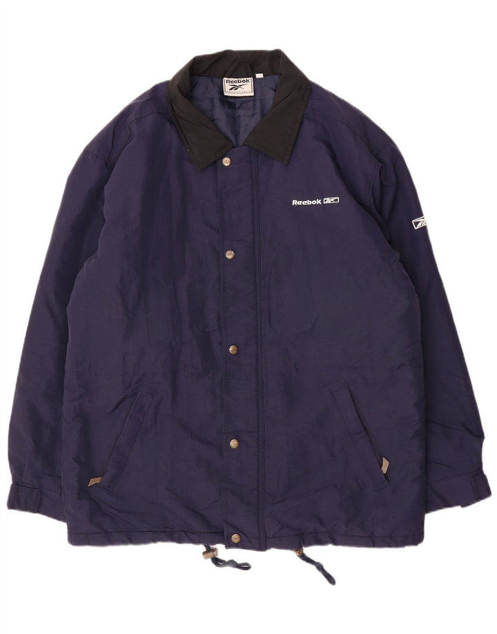 Ανδρικό τζάκετ αντιανεμικό REEBOK UK 36 Small Navy Blue Nylon