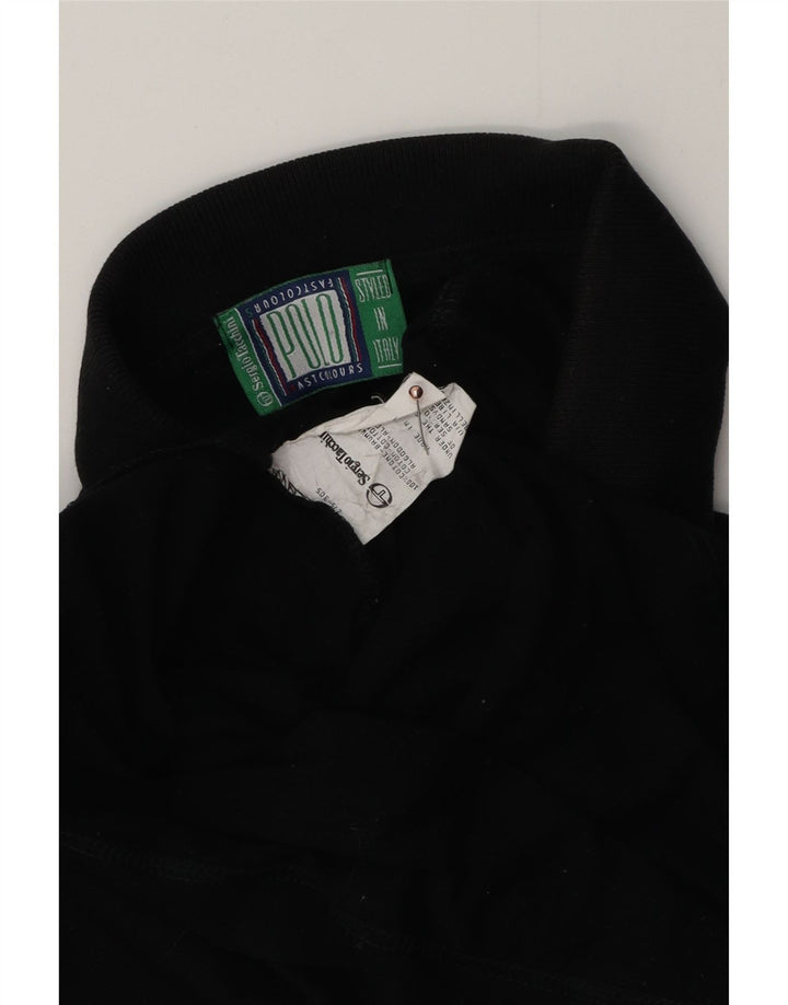 SERGIO TACCHINI Ανδρικό πουκάμισο πόλο μεγάλο μαύρο βαμβακερό