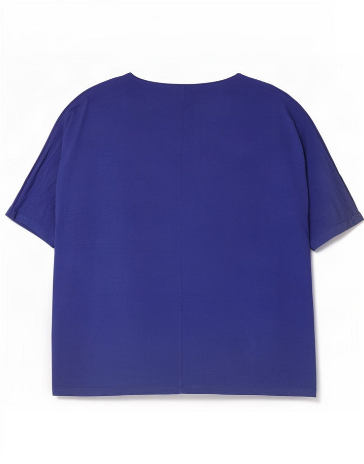 Marks & Spencer Γυναικεία Μπλούζα Oversized Top UK 16 Large Blue Viscose