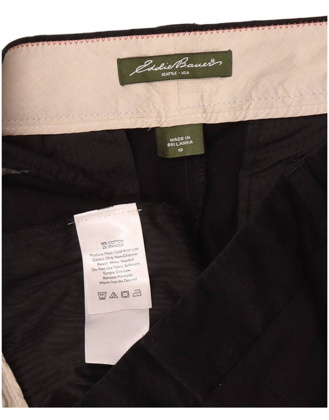 Eddie Bauer Γυναικείο Σορτς Chino US 10 Large W32 Μαύρο βαμβακερό